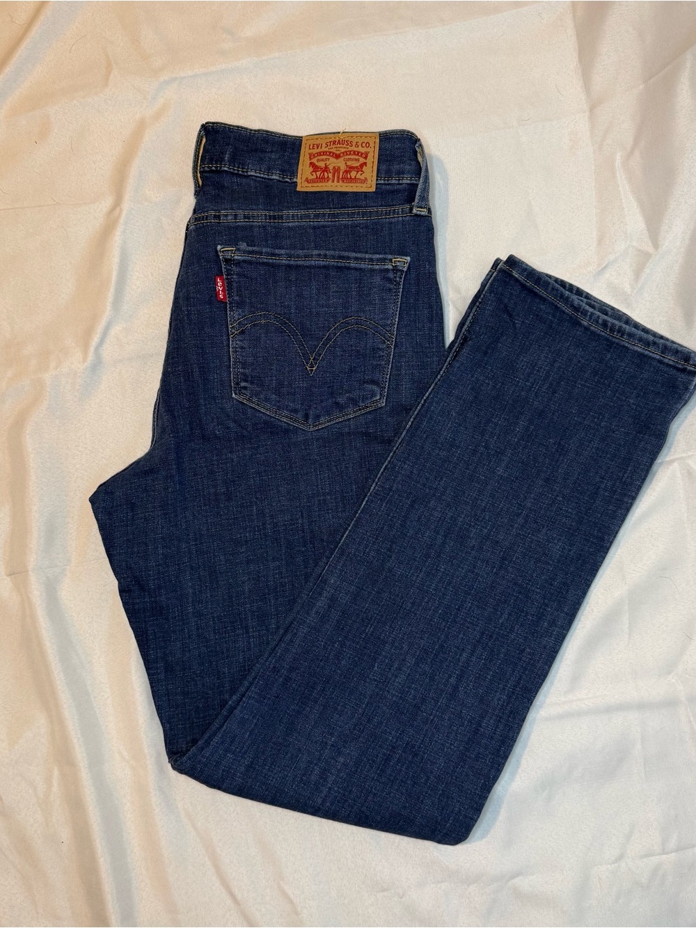 Levi's Women's Classic Straight Leg Jeans Blue Wash Size 4M W27 L30